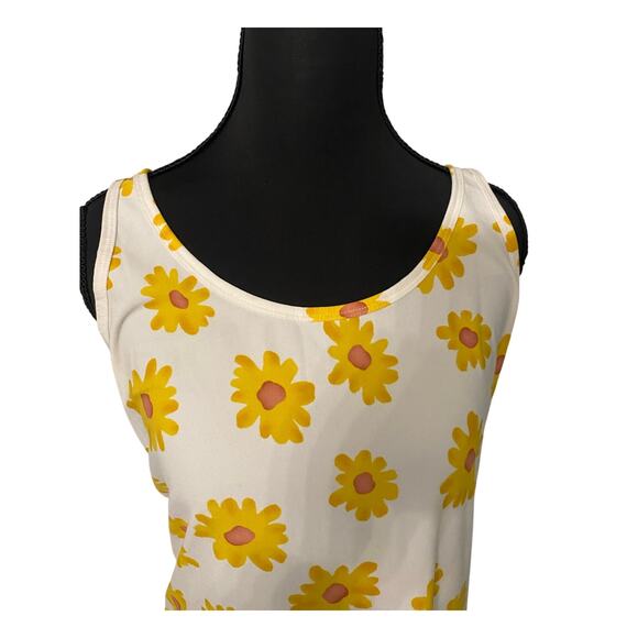 Sunflower Yellow Daisy Long Tank XL 15/17 Wide Strap Y2K Dopamine Summer Happy - Picture 3 of 5